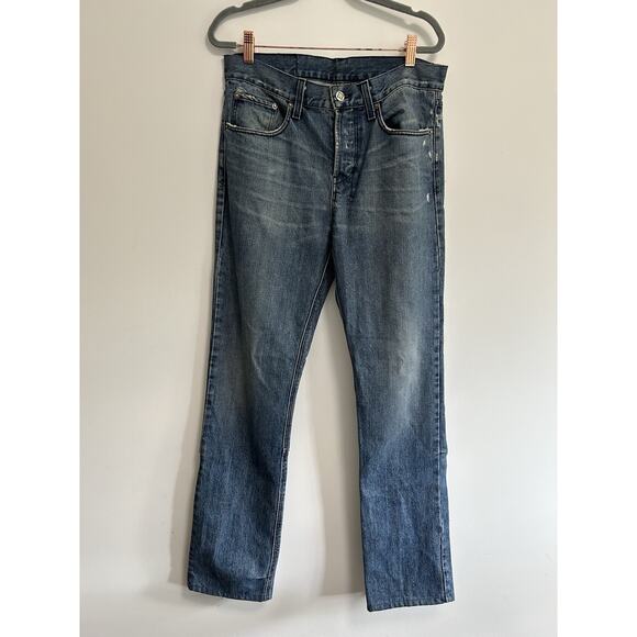 Ksubi Men's Jeans Size 32 x 31 Distress Blue Dee Dee Vintage Indigo